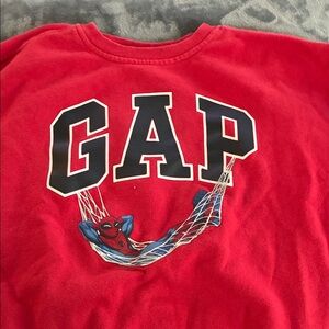 GAP Red Sweatshirt with Spider Graphic